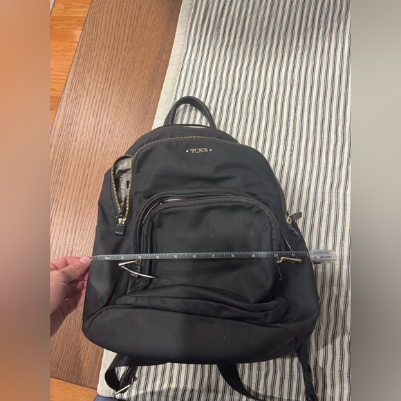 Tumi Womens Small Black Nylon Zip Compartment Voyageur Dori Backpack Bag Work - Picture 7 of 8